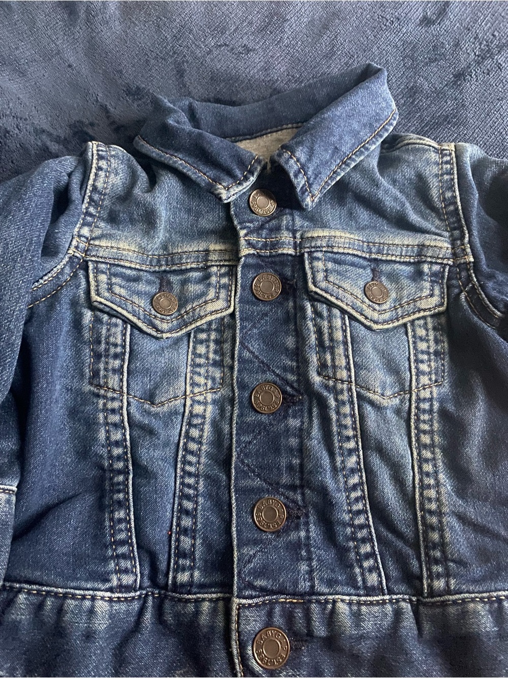 GAP Kids Blue Washed Denim Button-Up Jacket